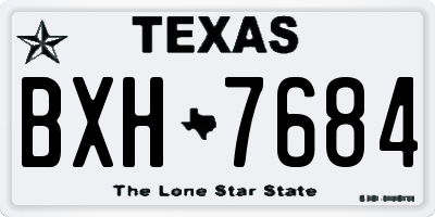 TX license plate BXH7684