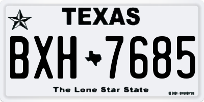 TX license plate BXH7685