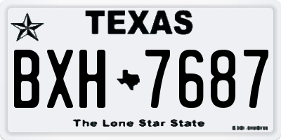 TX license plate BXH7687