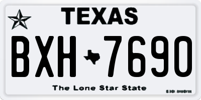 TX license plate BXH7690