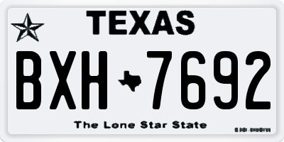 TX license plate BXH7692