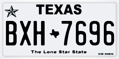 TX license plate BXH7696