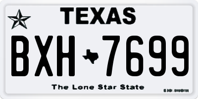 TX license plate BXH7699