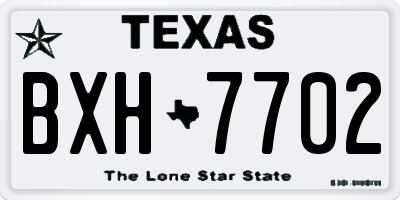 TX license plate BXH7702