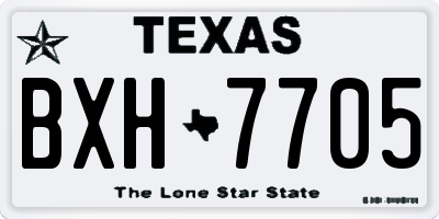 TX license plate BXH7705
