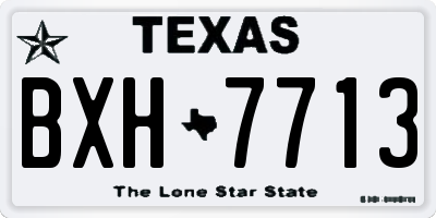 TX license plate BXH7713