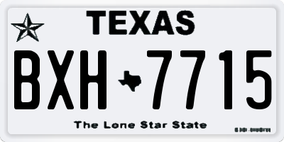 TX license plate BXH7715