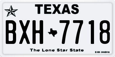 TX license plate BXH7718