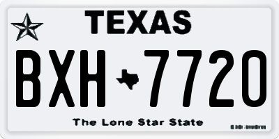 TX license plate BXH7720
