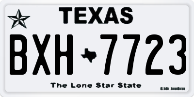 TX license plate BXH7723