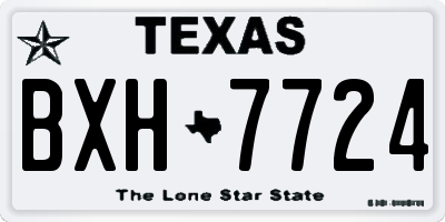 TX license plate BXH7724