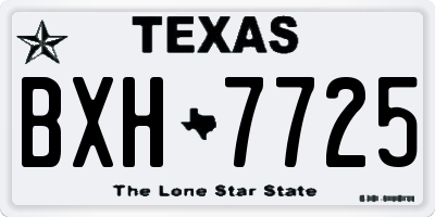 TX license plate BXH7725