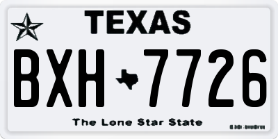 TX license plate BXH7726