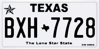 TX license plate BXH7728