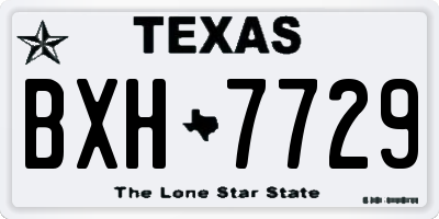 TX license plate BXH7729