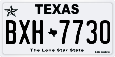 TX license plate BXH7730