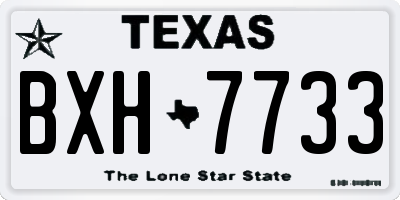 TX license plate BXH7733