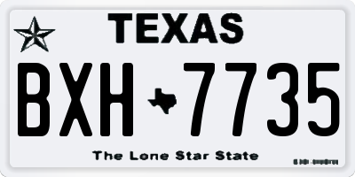 TX license plate BXH7735