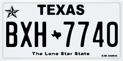 TX license plate BXH7740