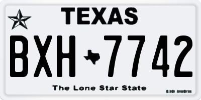TX license plate BXH7742