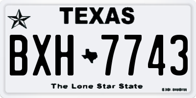 TX license plate BXH7743