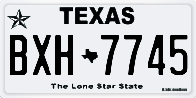 TX license plate BXH7745