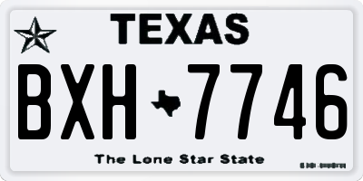TX license plate BXH7746