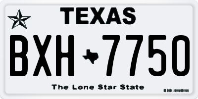 TX license plate BXH7750