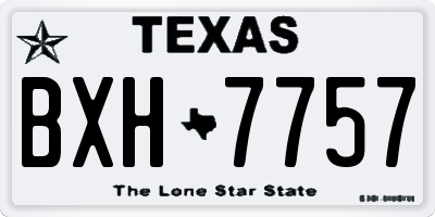 TX license plate BXH7757