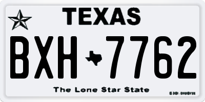 TX license plate BXH7762