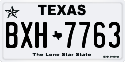 TX license plate BXH7763