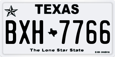 TX license plate BXH7766