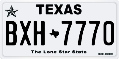 TX license plate BXH7770
