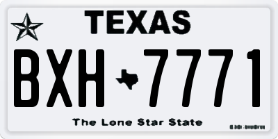 TX license plate BXH7771