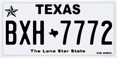 TX license plate BXH7772