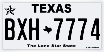 TX license plate BXH7774