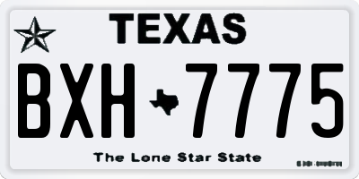 TX license plate BXH7775