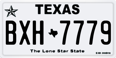 TX license plate BXH7779