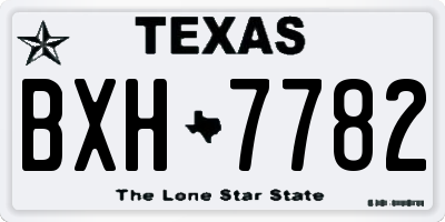 TX license plate BXH7782