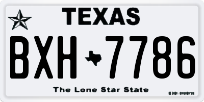 TX license plate BXH7786