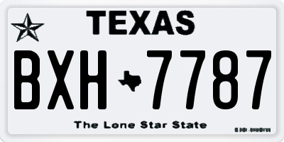 TX license plate BXH7787