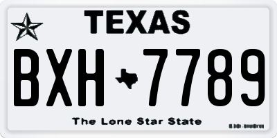 TX license plate BXH7789