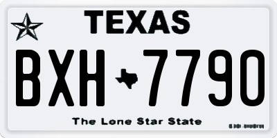 TX license plate BXH7790