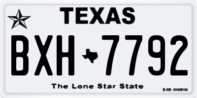 TX license plate BXH7792