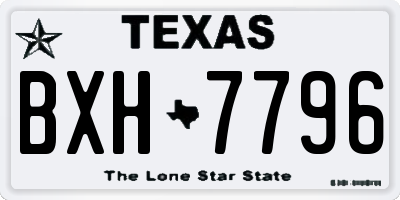 TX license plate BXH7796