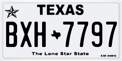 TX license plate BXH7797