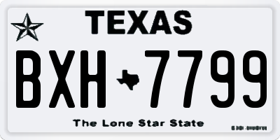 TX license plate BXH7799