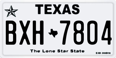 TX license plate BXH7804