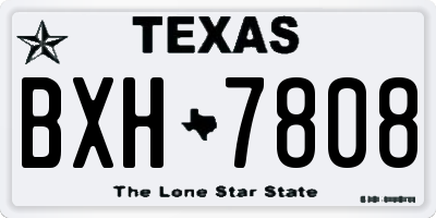 TX license plate BXH7808