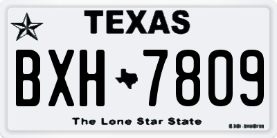TX license plate BXH7809